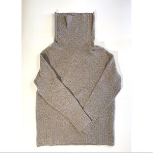 Aritzia The Group Babaton Heather Mushroom Tan Cowlneck Sweater